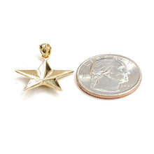 Load image into Gallery viewer, 14k yellow gold star pendant charm celestial astronomy gift fine jewelry 1.7g
