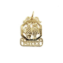 Load image into Gallery viewer, 14k yellow Gold Pisces fish zodiac sign Pendant charm fine jewelry unisex 1.4g
