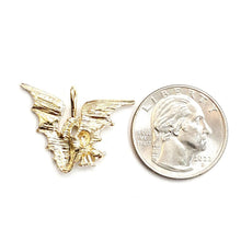 Load image into Gallery viewer, New 14k yellow Gold winged dragon Pendant charm solid gift fine jewelry 3.6g
