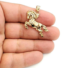 Load image into Gallery viewer, New 14k yellow solid Gold horse full body animal Pendant charm fine jewelry 3g

