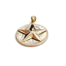 Load image into Gallery viewer, 14k yellow gold star pendant charm celestial astronomy gift fine jewelry 1.7g
