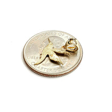 Load image into Gallery viewer, 14k yellow Gold tiny hummingbird Pendant charm fine gift jewelry for her 0.6g
