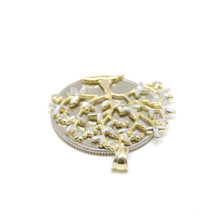 Load image into Gallery viewer, New 14k two tone gold tree of life lucky pendant fine jewelry gift for her 2.3g
