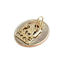 Load image into Gallery viewer, 14k yellow Gold lion Leo zodiac sign astrology Pendant charm fine jewelry 1.2g
