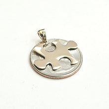 Load image into Gallery viewer, New 14k yellow Gold puzzle piece Pendant charm unisex gift fine jewelry 1.8g

