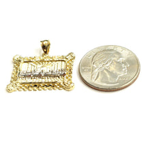 Load image into Gallery viewer, 14k two tone gold last supper pendant charm diamond cut fine gift jewelry 3.1g
