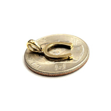 Load image into Gallery viewer, New 14k Yellow Gold horseshoe Pendant Charm lucky Gift fine jewelry unisex 0.6g
