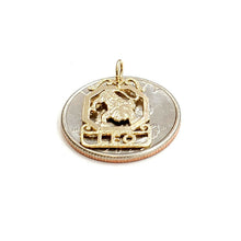 Load image into Gallery viewer, 14k yellow Gold lion Leo zodiac sign astrology Pendant charm fine jewelry 1.2g
