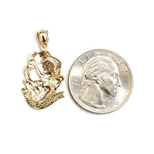 Load image into Gallery viewer, 14k yellow Gold Aquarius zodiac sign astrology Pendant charm fine jewelry 1.9g
