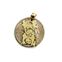 Load image into Gallery viewer, Solid 10k yellow Gold French bulldog Pendant charm diamond cut fine jewelry 1.3g
