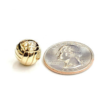 Load image into Gallery viewer, 14k yellow Gold 3D volleyball Pendant charm sport game fine jewelry gift 3.3g
