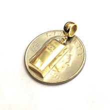 Load image into Gallery viewer, 14k Yellow Gold Tiny 999.9 fine gold bar brick bar 1kg Pendant Charm Gift  1.9g
