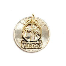 Load image into Gallery viewer, New 14k yellow Gold Virgo zodiac sign Pendant charm astrology fine jewelry 1.2g

