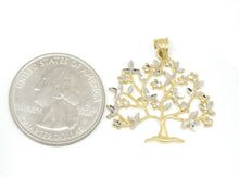 Load image into Gallery viewer, New 14k two tone gold tree of life lucky pendant fine jewelry gift for her 2.3g
