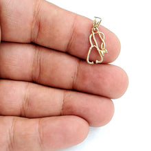 Load image into Gallery viewer, 14K Yellow Gold 3D medical stethoscope doctor nurse Pendant Fine Jewelry 1g
