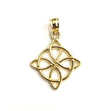 Load image into Gallery viewer, 14k yellow Gold Nudo De Bruja Witches Knot Pendant fine jewelry unisex 1.5g
