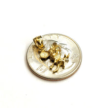 Load image into Gallery viewer, New 14k yellow Gold mouse Pendant animal charm Children gift fine jewelry 1.2g
