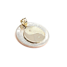 Load image into Gallery viewer, New 14k solid yellow Gold yin ying yang taoist symbol Pendant jewelry 0.62" 1.3g
