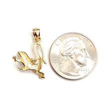 Load image into Gallery viewer, New 14k yellow Gold lizard Pendant animal charm gift fine jewelry 2g
