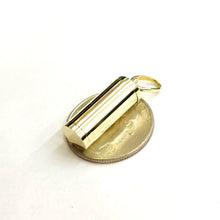 Load image into Gallery viewer, 10k yellow gold 3D Urn pendant For Cremation Ashes Cylinder fine jewelry 6.2g
