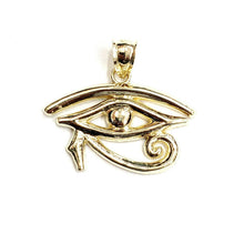 Load image into Gallery viewer, 10k yellow Gold Egyptian eye of Horus protection Pendant fine gift jewelry 2.6g
