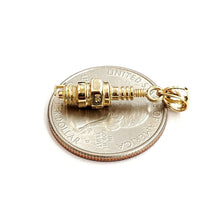 Load image into Gallery viewer, 14k yellow Gold 3D spark plug Pendant charm automobile engine fine jewelry 2.8g
