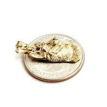 Load image into Gallery viewer, 14k yellow Gold German shepherd dog pet Pendant charm fine jewelry unisex 2.6g
