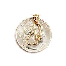 Load image into Gallery viewer, 14K Yellow Gold 3D medical stethoscope doctor nurse Pendant Fine Jewelry 1g

