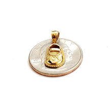 Load image into Gallery viewer, 14K Yellow Gold 3D Classic baby boy Shoe Charm Pendant gift Fine Jewelry 1.4g

