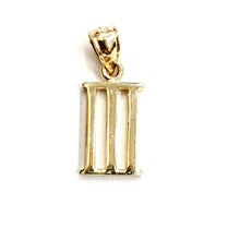 Load image into Gallery viewer, New 14KT Yellow Gold Solid Roman number 3 Pendant charm gift Fine Jewelry 1.3g
