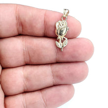 Load image into Gallery viewer, New 14k yellow solid Gold rose flower Pendant charm gift fine jewelry 1.6g
