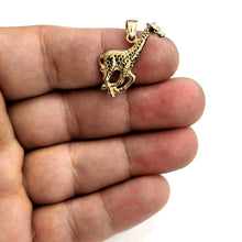 Load image into Gallery viewer, 14k yellow solid Gold Giraffe full body animal Pendant charm fine jewelry 1.7g
