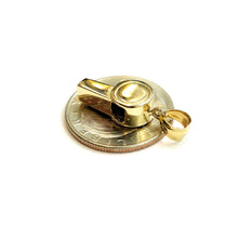 Load image into Gallery viewer, 14k yellow Gold 3D Whistle Coach Athletics  Pendant sport game fine jewelry 3.8g
