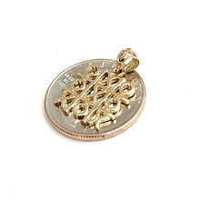 Load image into Gallery viewer, New 14k yellow Gold tic tac toe xoxo Pendant charm game fine jewelry gift 2.1g
