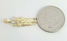 Load image into Gallery viewer, 14k solid Gold two tone saint Jude juda Pendant charm fine religious gift 1.3g

