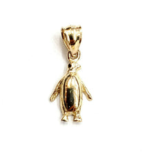 Load image into Gallery viewer, New 14k yellow Gold Tiny Penguin Bird Pendant charm gift fine jewelry 1g
