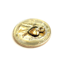 Load image into Gallery viewer, 14k yellow Gold Tiny shiny Heart pendant charm fine gift jewelry for women 0.5g
