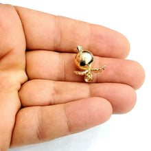 Load image into Gallery viewer, 14k yellow gold 3D pomegranate Granada fruit anar pendant fine jewelry 5.1g
