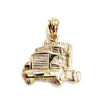 Load image into Gallery viewer, New 14k yellow Gold truck car trucking Pendant charm gift fine jewelry 3.1g
