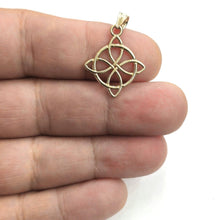 Load image into Gallery viewer, 14k yellow Gold Nudo De Bruja Witches Knot Pendant fine jewelry unisex 1.5g
