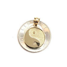 Load image into Gallery viewer, New 14k solid yellow Gold yin ying yang taoist symbol Pendant jewelry 0.62" 1.3g
