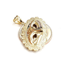 Load image into Gallery viewer, 14k yellow gold masquerade face mask drama theater act pendant fine jewelry 3.8g
