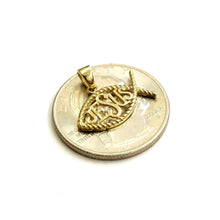 Load image into Gallery viewer, 14k yellow gold Ichthus Fish Jesus pendant charm religious fine jewelry 1g

