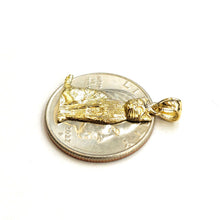 Load image into Gallery viewer, New 14k solid yellow Gold cat full body Pendant charm fine jewelry gift pet 1.9g

