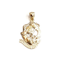 Load image into Gallery viewer, 14k yellow Gold Aquarius zodiac sign astrology Pendant charm fine jewelry 1.9g
