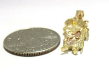 Load image into Gallery viewer, 14k tri color gold saint Jude juda pendant charm cubic zirconia jewelry 2.2g
