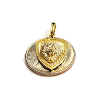 Load image into Gallery viewer, 14k yellow solid Gold Bear head face Animal Pendant charm fine gift jewelry 3.7g
