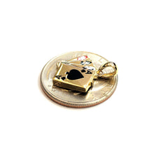 Load image into Gallery viewer, New 14k yellow solid Gold 4 Aces playing cards Pendant charm casino jewelry 1.8g
