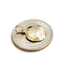 Load image into Gallery viewer, 14k yellow Gold tiny Soccer ball Pendant charm sport game fine jewelry gift 0.8g
