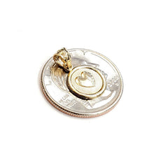 Load image into Gallery viewer, 14k yellow Gold tiny round seven wishes Love Pendant charm fine jewelry 1.2g
